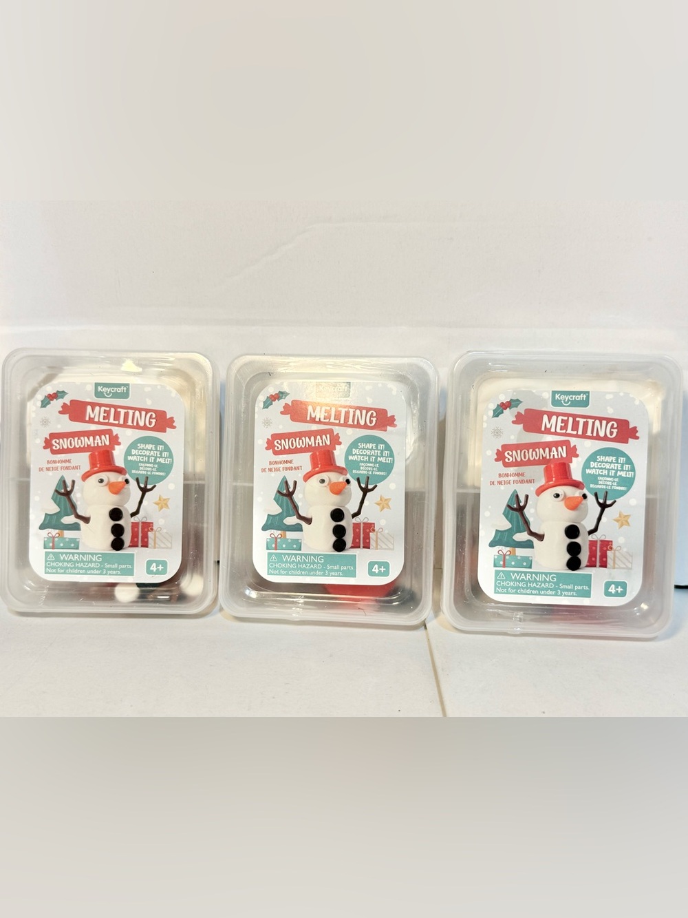 Melting Snowman Putty Slime Kit: Reusable Winter Stocking Stuffer keycraft (3)